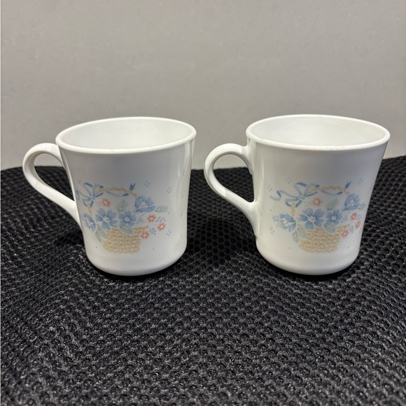 Lot Of 2 Vintage Corning Ware Country Cornflower Mugs Cups - Picture 3 of 14